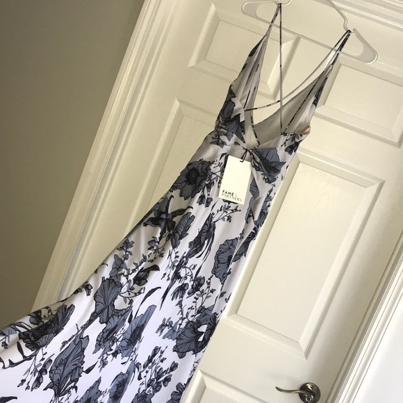 Fame and Partners Dresses & Skirts - Worn once - Strappy floral open back maxi dress